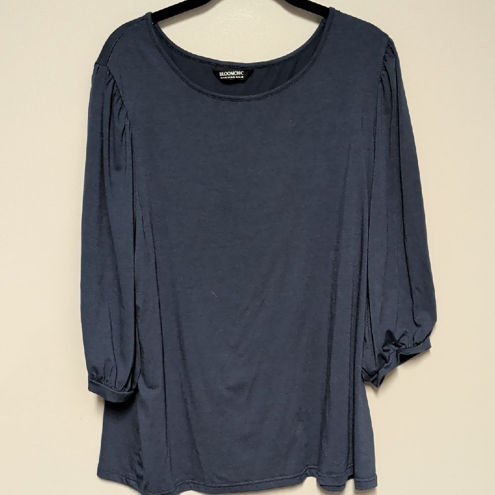 BloomChic Women's Navy Blouse